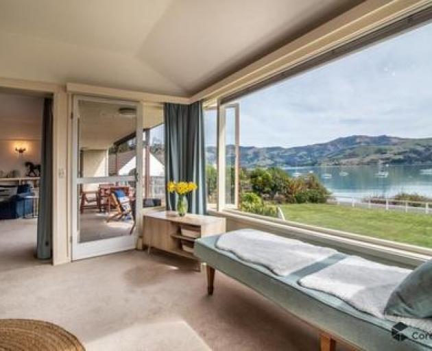 Room with a view on Beach Road, Akaroa. Photo: Supplied