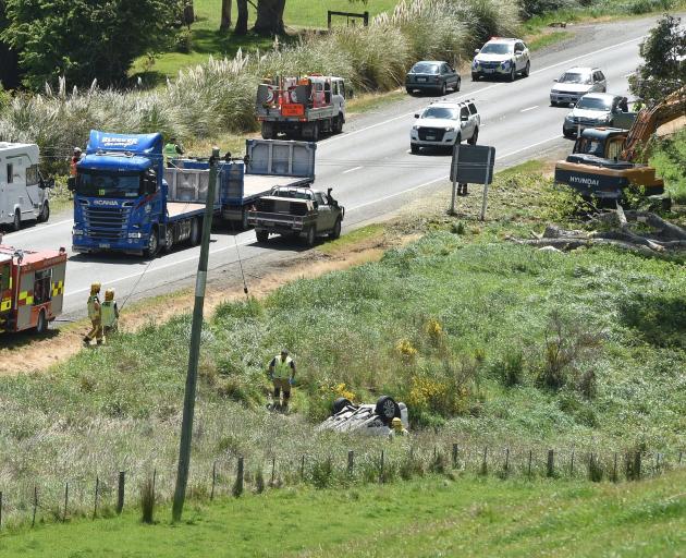 One person was killed after a tree fell on to State Highway1, south of Waikouaiti, yesterday...