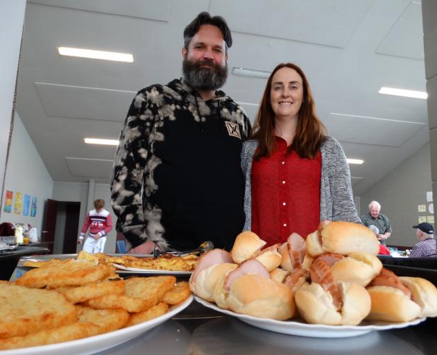 Sarah Chalmers and her husband Pastor Chris Chalmers get ready to tuck into the Christmas...