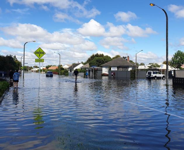 Flooding in Napier last month. Photo: RNZ