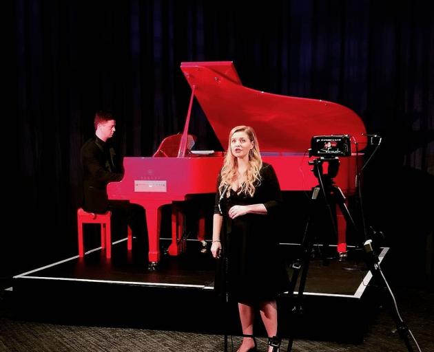 Sophie Sparrow performs during the recording of the Whanau London Voices Concert 
...