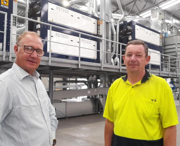 Luisetti Seeds operation director Vincent Luisetti (left) and Petkus technology manager Roger...