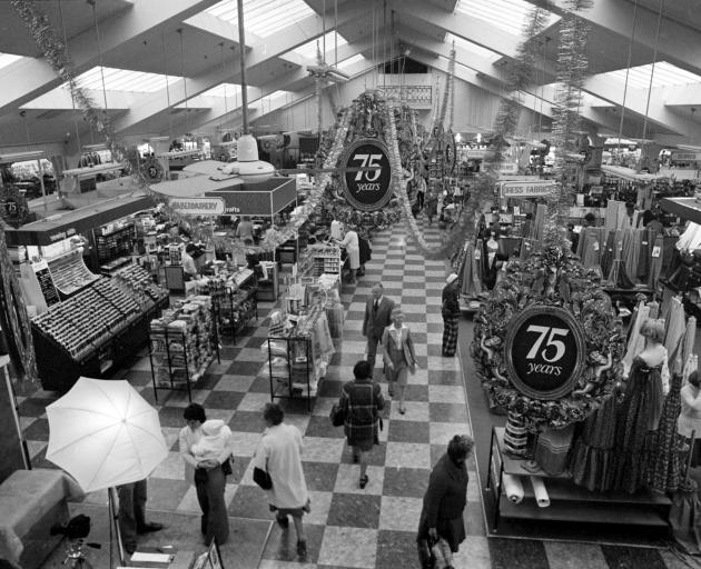 The Arthur Barnett store celebrated its 75th anniversary in George St in 1978. PHOTO: ODT FILES