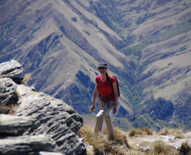 The author near the top of Ben Lomond. PHOTO: CHRIS BALLS 