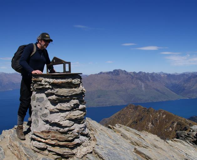 Chris at the visor on top of Ben Lomond. PHOTO: ALINA SUCHANSKI