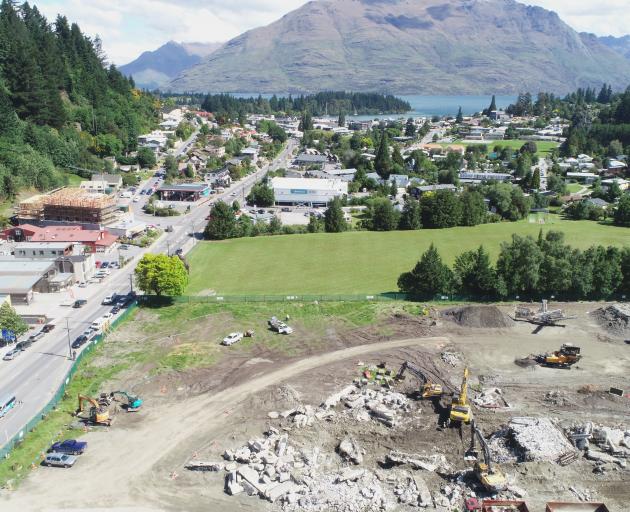 The site of the new Te Pa Tahuna housing development in Queenstown has been cleared for action over the past few weeks. Photo: ENGEO New Zealand