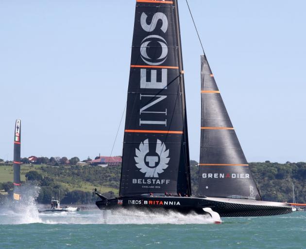 Ineos races against Prada in pre-Christmas racing in Auckland. Photo: Getty Images