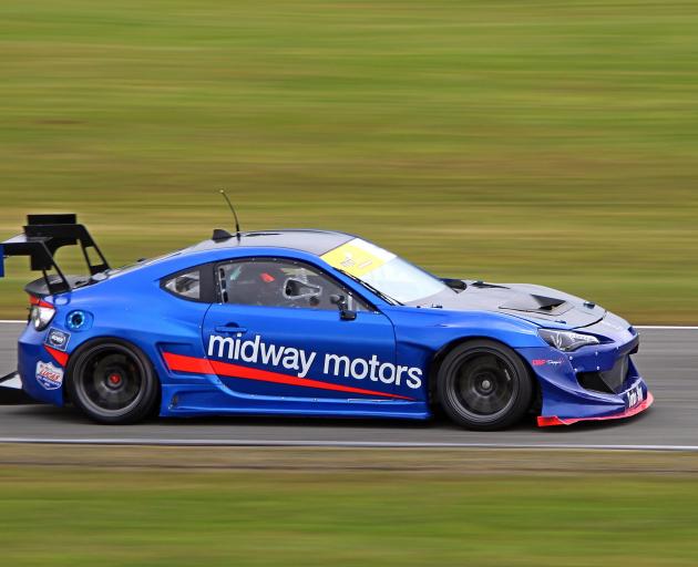 Henderson races his Toyota GT86 at the Open Saloon Car Association super saloons event at...