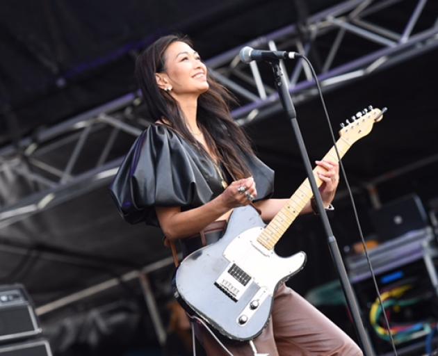 Boh Runga of stellar* at the Gibbston Valley Winery Summer Concert. Photo: Clare Toia-Bailey...