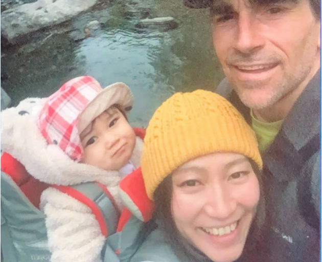 The Ponting family in Japan. Photo: Supplied