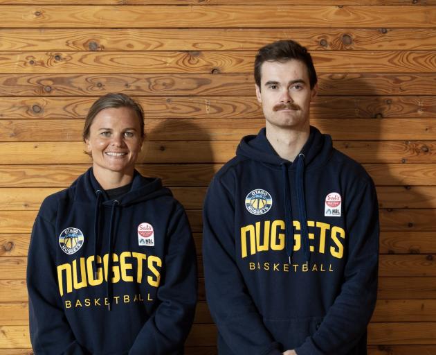 New Otago Nuggets assistant coaches Suzie Bates and Hamish Robertson. PHOTO: ANGELA RUSKE