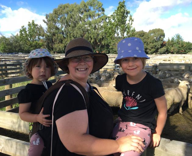 Lauren Molhoek and her children Ada (3, left) and Oli (6) were attending their first Hawarden ...