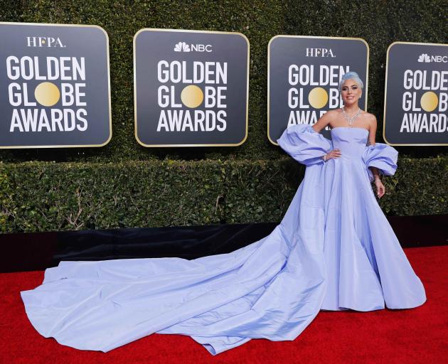 Lady Gaga on the red carpet wearing Valentino. Photo: Reuters 