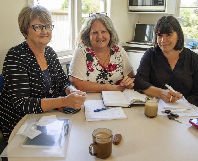 Grandparents Raising Grandchildren Trust NZ east side co-ordinator Sandra Murphy, Anna Clare and...