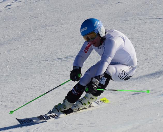 New Zealand Alpine Ski team member Willis Feasey in action at Coronet Peak on Tuesday. Photo by Marty Barwood.
