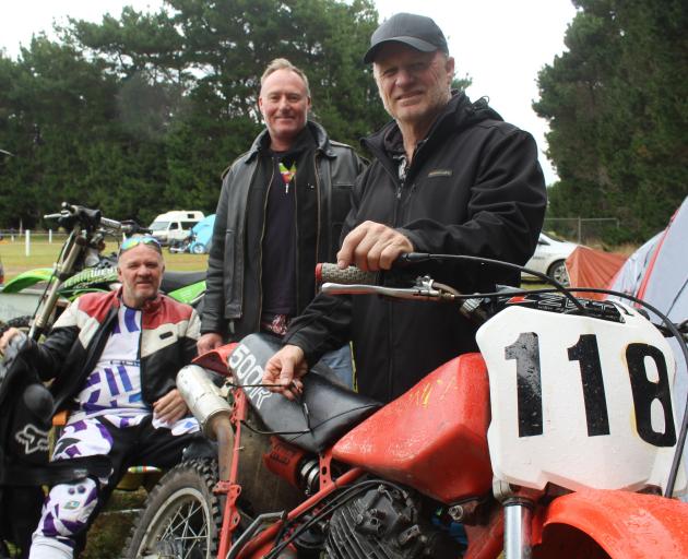 Palmerston North motorcyclists (from left) Martin Stewart, Nick Langford and David Stewart are in...