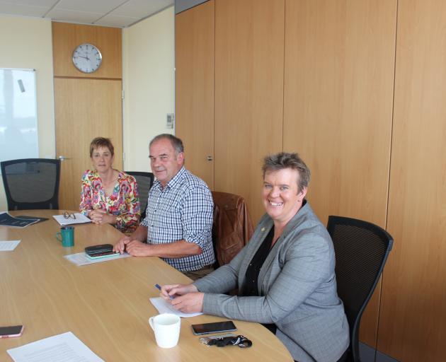 At a media protocol clarification meeting in Invercargill yesterday are (from left) Invercargill...