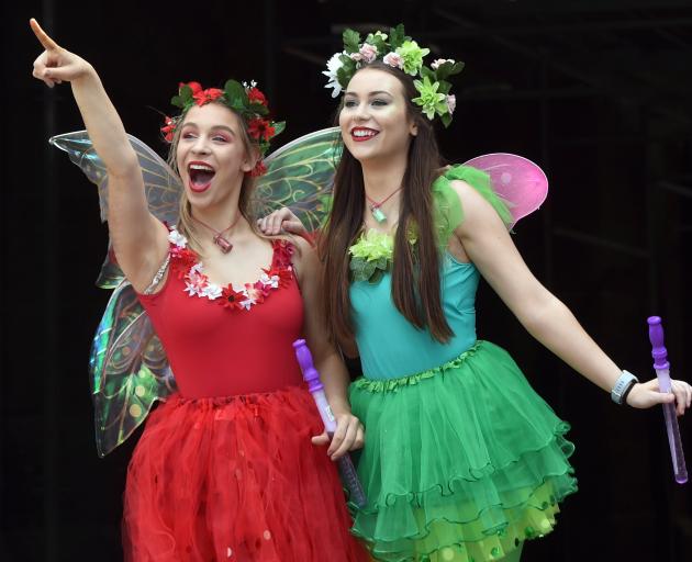Several suitably dressed fairies, including Zara Anthony-Whigham (19, left) and Summer Johnson ...