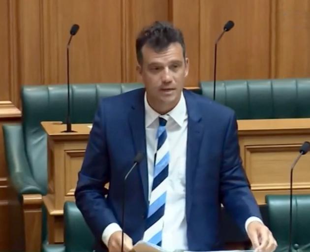 Southland MP Joseph Mooney makes his Parliamentary  debut. PHOTO: PARLIAMENT TV
