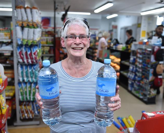 Eleanor Ritchie bought two bottles of water in Waikouaiti yesterday after hearing on the radio...