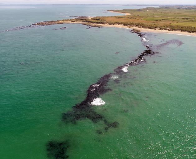 The reef on which the Tararua foundered.PHOTO: STEPHEN JAQUIERY