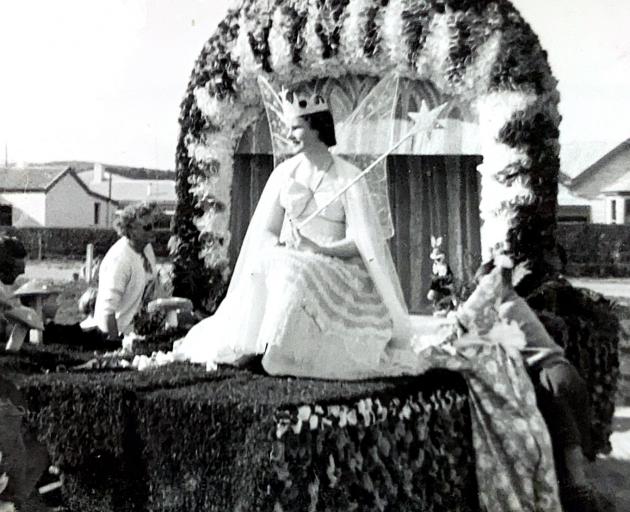 A festival princess sits on her throne on a ‘‘Fairyland’’ float from 1960. PHOTO: ERNEST FORT