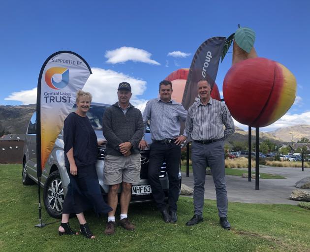 Celebrating the arrival of the Cromwell Lions Club’s new community van are (from left) Central...