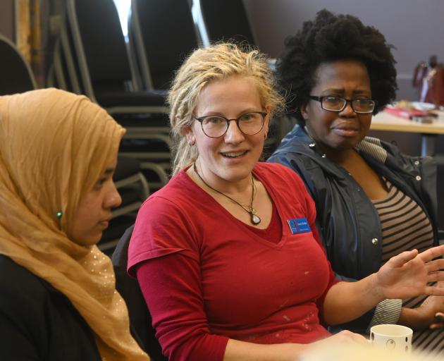 Taking part in a post-lunch discussion at a ‘‘Chai and Chat’’ event yesterday as part of Dunedin...