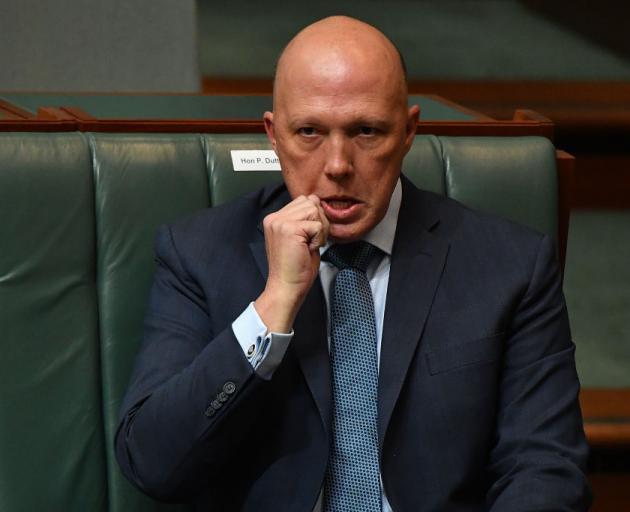 Australia's Minister for Home Affairs Peter Dutton. Photo: Getty Images