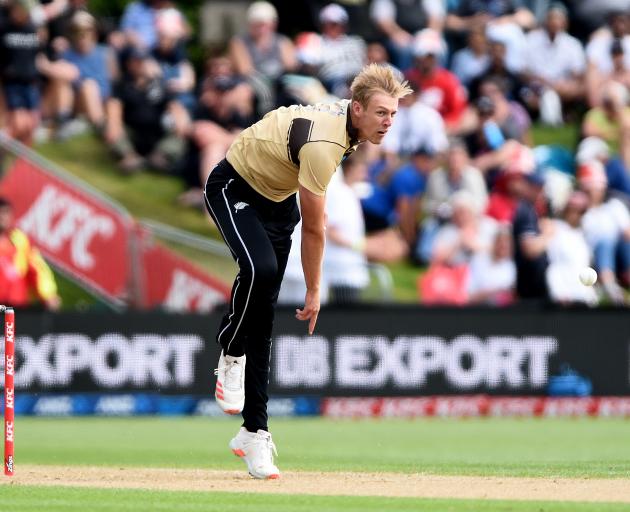 Kyle Jamieson has struggled in the T20 series against Australia. Photo: Getty Images