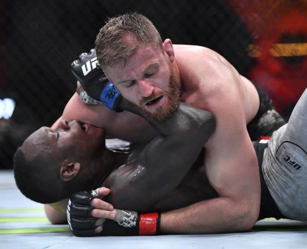 Jan Blachowicz controlled Israel Adesanya on the ground for much of the final two rounds. Photo:...