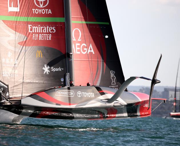 Team New Zealand claimed an emphatic victory against Luna Rossa in race 6. Photo: Getty Images