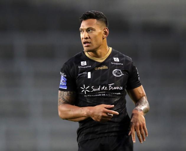 Israel Folau has been left off the Catalans Dragons squad list. Photo: Getty Images