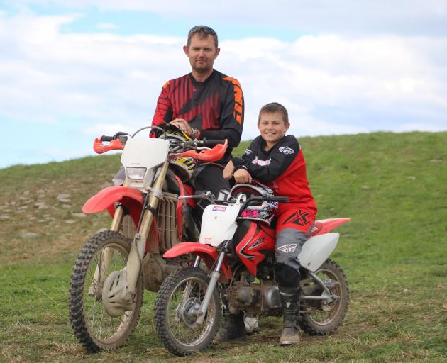 Edendale man Brent Shepherd, and his son Lachie (11) have travelled to the Five Forks Foothills...