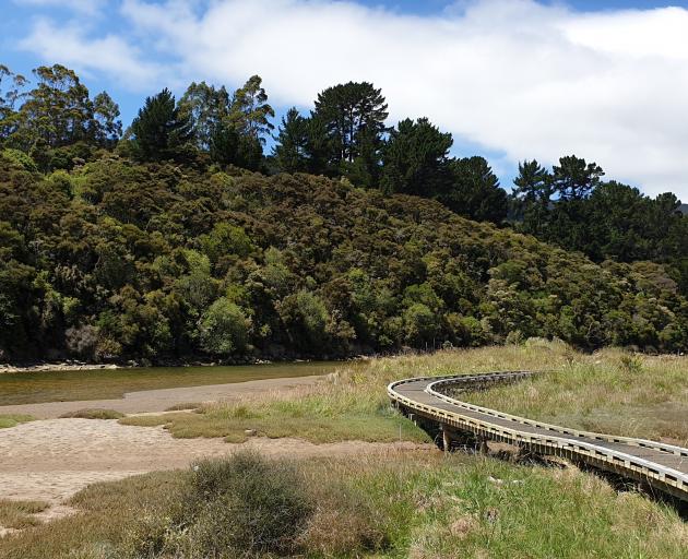 The boardwalk at the start of the Orokonui Lagoon walk.PHOTOS: CLARE FRASER