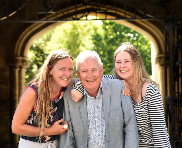 Three generations of the O’Malley family — Sarah (left), Noel and Madeleine — attend the...