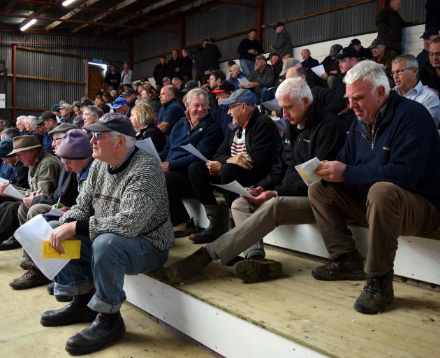 About 140 people attended the Owaka Calf Sale at the Balclutha Saleyards on March 18.
