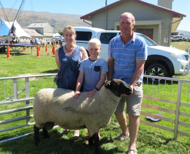 Ross and Tracey McCall, along with son Flynn, were delighted to win supreme sheep at the Mt...