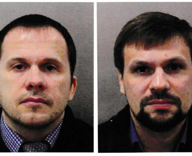 Two men using the aliases Alexander Petrov and Ruslan Boshirov, formally accused in Britain of...