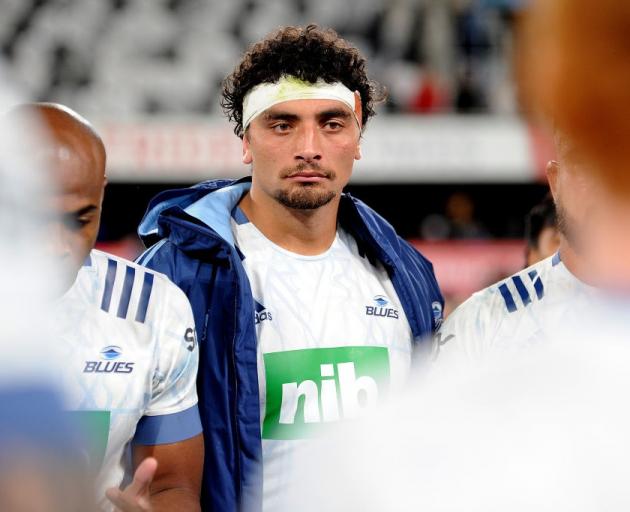 Alex Hodgman after the Blues match against the Highlanders on Friday night. Photo: Getty Images