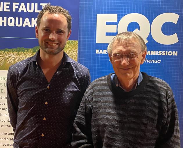 Professor Tom Wilson and his former Mt Hutt College geography teacher Bruce Dickson at the alpine...
