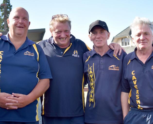 The victorious Dunedin Centre men’s champion of champions team (from left): Peter Culling, Steve...