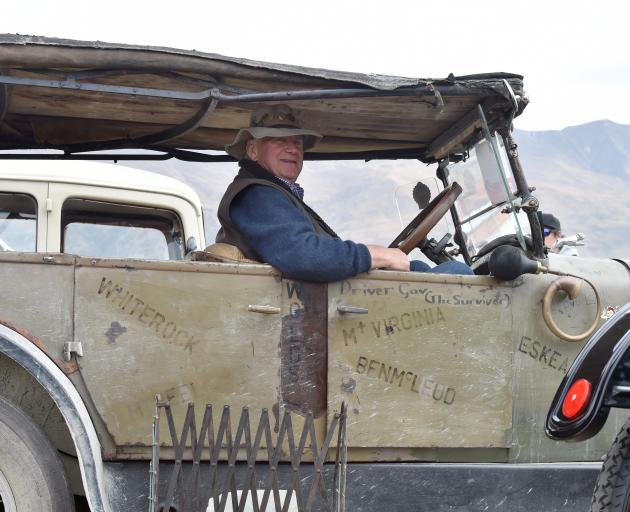 Gavin Ladbrook, of Timaru, in his characterful Dodge 4 Tourer, which bears the name of notable...