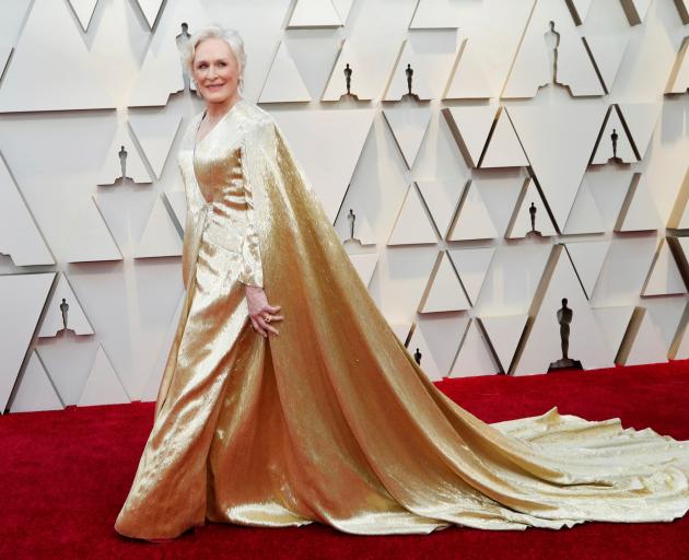 Glenn Close wearing Carolina Herrera on the red carpet in 2019. Photo: Reuters 
