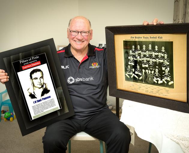 Ian Penrose with some of his memorabilia. Photo: Martin Hunter