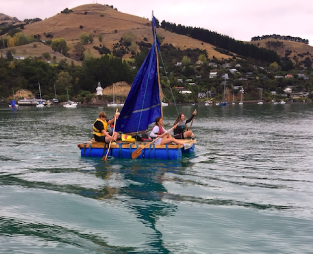 The students set sail across Akaroa Harbour. Photo: Supplied