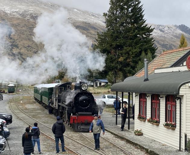 About 180 people boarded the steam train at Kingston just before 10am and travelled to Fairlight where they celebrated with a glass of bubbles. Photo: Stephen Jaquiery