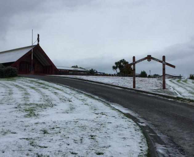Murihiku marae in Invercargill this morning. Photo: LUISA GIRAO