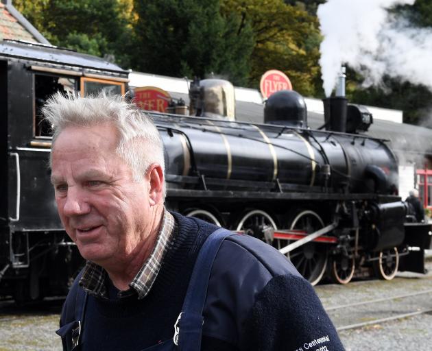 Kingston Flyer engineer Neville Simpson was in charge of the vintage steam engine. 