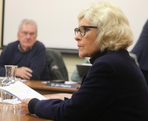 Jan Wheeler speaks at a Waitaki District Council hearing regarding a proposal to lease part of...
